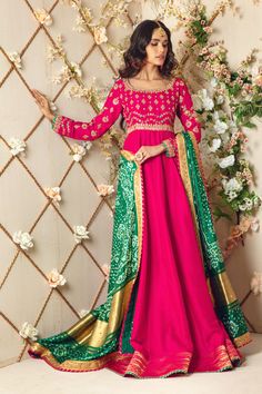 Meraki Raw Silk Gown, Resham Work, Designer Outfit, Frock Fashion, Crystals Beads, Pakistani Bridal Dresses, Wedding Bridal Party, Bridal Party Dresses, Silk Gown