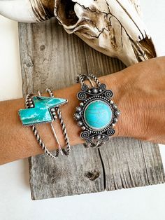 Natural Stone Cuff Bracelet * Natural stone * Alloy material, Antique silver plate * Nickel, Lead & Chrome free Listing is for 1 bracelet. Western Photoshoot Ideas, Rodeo Jewelry, Western Photoshoot, Western Boutique, Western Jewelry, Nature Bracelets, Turquoise Jewelry, Rodeo, Cuff Bracelet