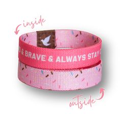 Introducing the Kind and Brave Sprinkles Girls Elastic Bracelet, the perfect accessory for your little girl's daily wear! This beautiful bracelet is designed with a Christian theme, featuring the words "Kind" and "Brave" in bold letters, reminding your child to always be courageous and compassionate. "Be kind & brave & always stay close to Jesus." Crafted with high-quality materials, this elastic bracelet is durable and comfortable to wear. The colorful sprinkles add a touch of fun and playfulne Glossier Packaging, Jesus Crafts, Be Courageous, Signature Bracelet, Bold Letters, Message Bracelet, Prayer Bracelet, Christian Resources, Amazonite Stone