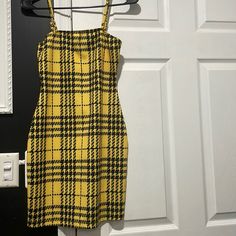 Great Condition; Never Worn Yellow Goth, Black And Yellow Outfit, Riverside Cottage, Concert Fit, Dresses Shein, Joshua Bassett, Yellow Outfit, Concert Fits, Shein Dress