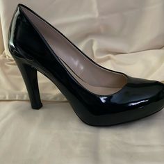 These Were Only Gently Worn Once So They Look Brand New. Great Shoes For Work Or Play! Size 5.5 M. Black Patent Leather Closed Toe Heels, Black Patent Leather Closed Toe Court Shoes, Black Patent Leather Round Toe Heels, Black Patent Leather Heels With Round Toe, Black Round Toe Court Shoes Medium Width, Black Platform Court Shoes For Office, Black Round Toe Heels For Office, Black Medium Width Round Toe Court Shoes, Black Medium Width Court Shoes With Round Toe