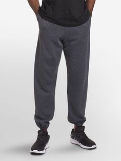 Men's Dri-Power Fleece Closed Bottom Pocket Sweatpants – EssentialApparel.com Moisture-wicking Full-length Sweatpants For Loungewear, Comfortable Gray Fleece Sweatpants, Comfortable Jogging Sweats, Comfortable Solid Color Sweats For Jogging, Gray Sweats With Elastic Waistband For Jogging, Comfortable Solid Sweats For Jogging, Comfortable Long Sweats For Sports, Gray Sports Sweats, Winter Fleece Activewear