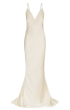 La Lune Low Back Maxi Dress - Cream – BLVD Cream Dresses, 70s Glamour, Contemporary Bridal, Dress With Train, Bridal Tops, Wedding Guest Style, Silk Wedding Dress, Shona Joy, She Girl