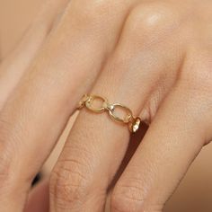 ◾14k Solid Gold Chain Link Ring for Women, Bold Chain Ring, Stacking Ring, Thick Chain Curb Ring, Wedding&Engagement Gold Ring, Lover Gift Make yourself feel one step ahead with our unique rings that you can buy for yourself or gift to your loved ones. ◾MADE TO ORDER◾ * Raw Material: 100% 14K Solid Gold * Gold Color selection: Yellow Gold, Rose Gold, White Gold * All sizes from 2-11 US * 14k (585) Stamp is available in all our products. * Our products are guaranteed and sent with a certificate. 14k Gold Link Jewelry For Anniversary, Yellow Gold Oval Link Rings Tarnish Resistant, Stackable Yellow Gold Chain Ring For Promise, Oval Stackable Jewelry For Promise, 14k Gold Oval Link Rings, Fine Jewelry, Minimalist Jewelry With Solid Link For Anniversary, Yellow Gold Open Ring With Chain Detail, Yellow Gold Open Ring With Chain, Gold Oval Stackable Rings For Promise