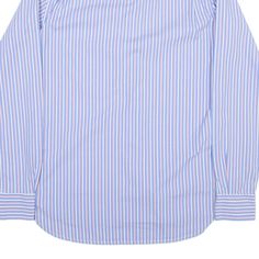 Item is in good used condition. >Size: XS >Armpit To Armpit: 20" >Armpit To Cuff: 20" >Collar To Hem: 29" Blue Business Tops For Summer, Blue Dress Shirt With Striped Collar For Work, Blue Business Tops For Spring, Blue Workwear Top With Striped Collar, Classic Blue Shirt With Striped Collar, Classic Blue Dress Shirt With Striped Collar, Blue Long Sleeve Dress Shirt With Striped Collar, Blue Long Sleeve Shirt With Striped Collar, Blue Cotton Top With Striped Collar