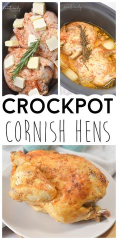 cornish hens Cornish Hens Crockpot, Cornish Hen Crock Pot Recipe, Crockpot Cornish Hens, Slow Cooker Cornish Hen, Baked Cornish Hens, Cooking Cornish Hens, Cornish Game Hen Recipes, Cornish Game Hens, Cornish Hen Recipe