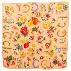 100% authentic Gucci floral print 90 scarf in salmon silk (100%) with details in yellow, green, lilac, beige, red, blue and orange. Has been worn and is in excellent condition. Measurements Width 90cm (35.1in) Length 90cm (35.1in) All our listings include only the listed item unless otherwise specified in the description above. Gucci Raw Textile, Pink Luxury Silk Scarf, Luxury Multicolor Gucci Silk Scarf, Pink Floral Print Silk Scarf, Silk Scarf Design, Luxury Pink Artistic Silk Scarf, Artistic Pink Silk Scarf With Floral Print, Gucci Floral, Salmon Pink