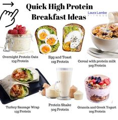 an image of quick high protein breakfast ideas