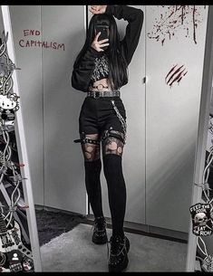 Cute Edgy Outfits, Egirl Fashion, E Girl Outfits, Fashion Fails, Punk Outfits, Alternative Outfits, Really Cute Outfits