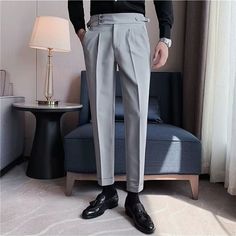 Season:Spring   Fall; Fabric:Polyester; Gender:Men's; Style:Elegant,Vintage; Elasticity:Micro-elastic; Occasion:Office,Business,Casual,Daily; Fit Type:Regular Fit; Function:Comfort; Waistline:High Waist; Pattern:Plain; Design:High Rise,Pocket; Pants Type:Suit Pants,Pleated Pants,Trousers,Dress Pants; Fly Type:Button; Front page:FF; Listing Date:12/20/2022; Hips:; Length:; Waist: Slim Fit Formal Pants, Gurkha Pants, Mens Suit Trousers, Men's British Style, Dress Pant Suit, Graduation Outfits, Pants Pocket, Formal Pants, Suit Pant