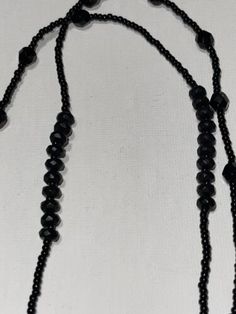 Liz Clairborne Elegant Black Beaded Necklace Elegant Simple Strand 46” Inches | eBay Adjustable Black Beaded Necklace As Fashion Accessory, Adjustable Black Beaded Necklaces As Fashion Accessory, Adjustable Long Beaded Necklace With Black Beads, Long Necklace With Black Round Beads For Gift, Long Necklace With Black Beads As Gift, Long Necklace With Round Black Beads As Gift, Adjustable Long Beaded Necklace As Fashion Accessory, Black Beaded Necklace With Round Beads, Black Beaded Long Necklace With Round Beads