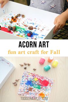 an acorn art project for toddlers to make