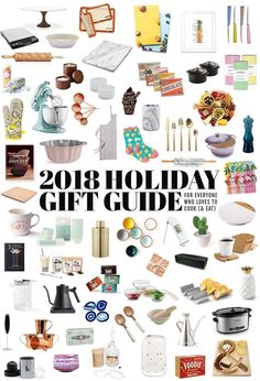 the 2018 holiday gift guide is shown here