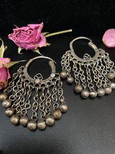 "Vintage silver Tribal Afghani Hoops with Drop Dangles, Earrings, Fine Funky Tribal, Jewelry for the Chic Bohemian Hipster within. Length: 2\" It's All About You, Open studio most days from 10:00 to 5:00, DM, make an appointment to have an adventure in shopping. Yes ~ along with basic simplicity ~ It's all about you You deserve to know about my fabulous Treasure chest. Tribal Jewelry, Statement Piece Handmade Jewelry, Art to Wear, with Much Much More. Looking for more Treasures, Or would like to Southwest Jewelry Alltribes Indian Art, Silver Beaded Dangle Earrings For Festivals, Dangle Earrings With Silver Beads For Festivals, Festival Dangle Earrings With Silver Beads, Festive Silver Vintage Chandelier Earrings, Bohemian Sterling Silver Jewelry With Latkans, Bohemian Earrings With Silver Beads For Festivals, Sterling Silver Dangling Beads Earrings For Festival, Festival Sterling Silver Earrings With Dangling Beads