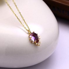 Holiday Notice: We will be on holiday from Feb 6 to Feb 15 for the Spring Festival. Orders will be shipped after we resume work.  Dainty Amethyst Necklace, Amethyst Pendant Necklace Gold, Natural Purple Amethyst Necklace, February Birthstone Necklace, Amethyst JewelryFeatures• Made to Order. • Material: 925 Silver with Gold Plated• Gold Color: Yellow Gold • Ready to Ship in 7-10 Business Days Want to find out more? Check out my shop https://www.etsy.com/shop/ZoeJewelryStudioThank you for taking Elegant Purple Clavicle Chain Necklace, Purple Jeweled Necklace, Purple Gemstone Pendant Jewelry, Purple Amethyst Jewelry With Gemstone Accents, Purple Crystal Necklaces With Gemstone Accents For Gift, Purple Necklaces With Gemstone Accents, Elegant Purple Crystal Necklace With Gemstone Accents, Gold Amethyst Necklace For Wedding, Lavender Fine Jewelry Necklace For Gift