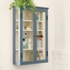 a medicine cabinet with plants growing out of it