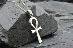 Ankh Cross Pendant made of Solid 925 Sterling Silver ☞ made to last.Matching Ring & Earrings - please ask meDetails:• Hammered Cross Pendant• Dimensions: Pendant Height 36mm, Width 17mm• Free Complimentary Chain• Solid 925 Sterling SilverSKU P-01302 Symbolic Silver Dangle Jewelry, Spiritual Silver Dangle Jewelry, Symbolic 925 Silver Jewelry Gift, Symbolic Gemstone Jewelry For Formal Occasions, Symbolic Sterling Silver Pendant Jewelry, Nickel-free Ankh Shaped Elegant Jewelry, Nickel-free Ankh Elegant Jewelry, Symbolic Nickel-free Jewelry For Anniversary, Unique Sterling Silver Cross Necklace