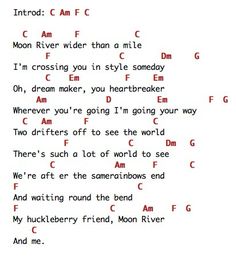 an old song written in red on white paper