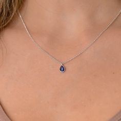 This dainty Sapphire pendant necklace has a delicate silver chain. The chain is solid sterling silver 925., and there is an extension so that the size can be adjusted. There are different stonees to choose from. The stones are natural stones and no 2 are identical, but they are similar. If you would like a custom order or have any questions please contact me, thanks. Dainty Stone Necklace, Silver Gemstone Necklace, Cheap Minimalist Blue Jewelry, Cheap Blue Everyday Jewelry, Minimalistic Silver Necklace, Everyday Sterling Silver Birthstone Necklace With Delicate Chain, Silver And Sapphire Necklace, Silver And Blue Necklace, Delicate Sterling Silver Birthstone Necklace With Delicate Chain