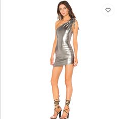 Sexy Pewter Color Mini Dress Wetlook Dress, Shirring Dress, Wet Look Dress, Stretch Dresses, Long Cocktail Dress, Shiny Dresses, Shirred Dress, Gathered Dress, Pewter Color