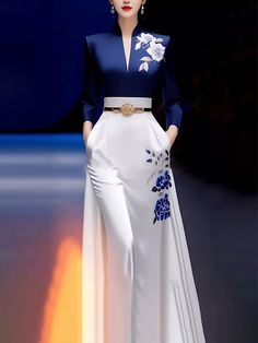 Combo Outfits Women, Woman Classy Outfits, Art Gala Outfit, A Line Skirt And Blouse, Classy Birthday Dresses, Glam Style Outfits, Shirt With Skirt, Classy Birthday, Elegant Floral Dress