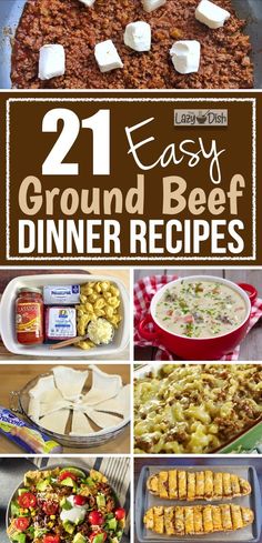 easy ground beef dinner recipes that are ready to be eaten in the oven or on the grill