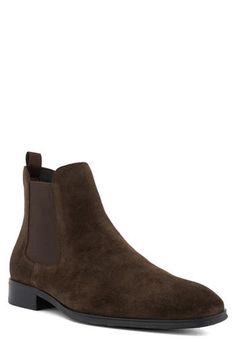 A bold, modern silhouette elevates a stylish Chelsea boot fashioned from creamy suede. Pull-on style with elastic gore insets Leather upper/textile lining/rubber sole Imported Brown Suede Chelsea Boots, Straight Teeth, Suede Chelsea Boots, Chelsea Boots Men, Dune London, Chelsea Boot, Brown Suede, Fashion Boots, Boots Men