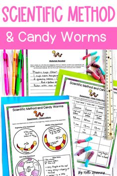 the scientific method and candy worms worksheet for kids to practice their science skills