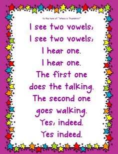 a poem with stars on it that says, i see two voves, i see two