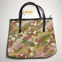 - Small/Mini Handbag With Asian Floral Motif And Accents - Brand New With Tag And Never Been Used - Zipper Closure Elegant Multicolor Floral Print Shoulder Bag, Rectangular Floral Print Fabric Bag, Rectangular Pink Floral Print Bag, Vintage Multicolor Rectangular Coin Purse, Multicolor Floral Print Bags With Double Handle, Mini Handbag, Mini Handbags, Vintage Bags, Kate Spade Top Handle Bag