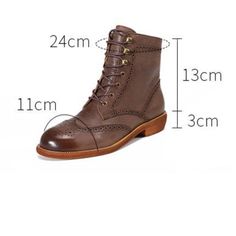 Gender: WomenType: BootMain Materials: CowhideInsole: PigskinSole: Rubber / soft soleType of Closure: Lace-upStyle: Daily, Casual, Retro Fitted Wingtip Leather Shoes For Fall, Winter Lace-up Boots With Brogue Detailing And Cap Toe, Almond Toe Boots With Brogue Detailing, Fitted Leather Martin Boots With Round Toe, Flat Heel Brogue Boots For Work, Fall Boots With Brogue Detailing, Fall Martin Boots With Cap Toe And Leather Sole, Winter Leather Shoes With Flat Leather Sole, Fall Wingtip Leather Shoes With Leather Lining