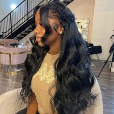 This 13x4 Lace Frontal Wig is made with Brazilian human hair, creating a full and natural-looking body wave style. It is designed with a 4” lace frontal for undetectable styling, giving you the flexibility to part your hair anywhere you’d like. Enjoy a flawless and comfortable fit with the secure adjustable straps and breathable construction. Product Details Brand: Ishow Hair Hair Material: 100% human hair from one donor Hair Color: Natural Black Color Texture: Body Wave Length: 12-34 Inch Avail Frontal Wig Hairstyles, Birthday Hairstyles, Fest Outfits, Quick Weave Hairstyles, Birthday Hair, Protective Hairstyles Braids, Frontal Hairstyles, Pretty Braided Hairstyles, Lace Front Human Hair Wigs