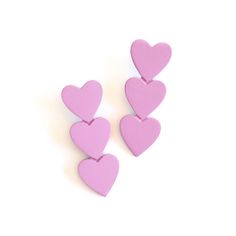 Matte Pink Heart Earrings – Sunshine Tienda® Pink Heart Earrings, The Horn, Matte Pink, Childrens Backpacks, Your Amazing, Monogram Styles, Other Outfits, Monogram Gifts, Be Mine