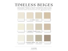 the different shades of paint that are used in this project, including beiges and browns