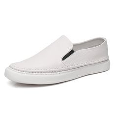 Category:Loafers  Slip-Ons,Sneakers; Upper Materials:Leather; Season:Summer,Spring; Gender:Men's; Toe Shape:Round Toe; Style:Casual,Sporty; Outsole Materials:Rubber; Occasion:Outdoor,Daily; Closure Type:Slip-on; Pattern:Solid Colored; Listing Date:01/04/2024; 2024 Trends:Skate Shoes; Size chart date source:Provided by Supplier. Summer Leather Slip-on Shoes With Textured Sole, Casual Slip-on Leather Shoes With Stitched Sole, Summer Slip-on Leather Shoes With Textured Sole, Casual Slip-on Summer Boat Shoes, Casual Leather Slip-ons With Textured Sole, Casual Summer Slip-on Loafers, Summer Low-top Boat Shoes With Rubber Sole, Summer Loafers With Rubber Sole And Flat Bottom, Summer Loafers With Rubber Sole