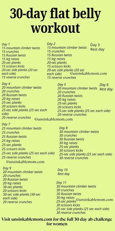 Flat belly workout