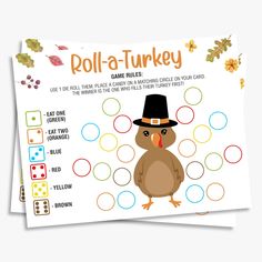 a card game with a turkey wearing a top hat