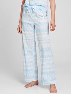 Print Pajama Pants | Gap Factory Casual Cotton Sleepwear Trousers, Casual Sleepwear Trousers With Elastic Waistband, Casual Summer Sleepwear Trousers, Cotton Loungewear Pants With Tie Waist, Spring Cotton Sleepwear Pants, Casual Cotton Pajama Party Pants, Spring Cotton Sleepwear Trousers, Cotton Lounge Pants With Tie Waist, Cotton Sleepwear Trousers For Spring