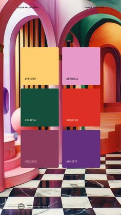 the color scheme for an interior design project