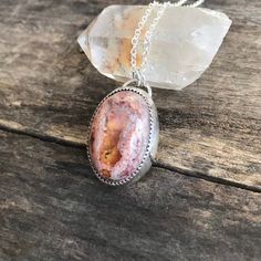 "A stunning, one-of-a-kind Mexican Fire Opal is set inside a simple serrated bezel on a sterling silver cable chain. This stone is simple stunning and one-of-a-kind. The setting is entirely handmade, crafted of fine silver (.999) and sterling silver (.925) and has been polished to a high shine. Face of pendant measures 7/8\" tall x 5/8\" wide. sterling silver cable chain is available up to 24\". Please note that my designs are meant to show my hand in each one-of-a-kind creation. Slight imperfec Jelly Opal, Fire Opal Necklace, Mexican Fire Opal, Druzy Necklace, Vermeil Jewelry, Opal Necklace, Necklace Sterling Silver, Jewelry Creation, Sterling Silver Necklace