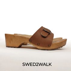 Swedish Clogs Mules Open Toe Wooden Clogs With Removable Insole, Wooden Platform Clogs With Round Toe, Casual Wood Mules With Round Toe, Casual Wooden Clogs With Wooden Heel, Closed Toe Mules With Wooden Heel, Casual Slip-on Clogs With Wooden Heel, Comfortable Open Toe Clogs With Buckle Closure, Wooden Slip-on Mules, Open Toe Wooden Platform Clogs