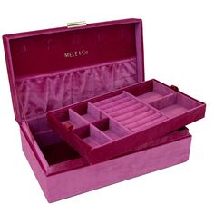 Keep your frequent favorites easily accessible in this elegant Mele & Co. Jewel Magenta Pink Velvet Jewelry Box Organizer. Click on this JEWELRY & WATCHES GUIDE to learn about fit, styles, materials and more! Keep your frequent favorites easily accessible in this elegant Mele and Co Jewel Magenta Pink Velvet Jewelry Box Organizer. Click on this JEWELRY & WATCHES GUIDE to learn about fit, styles, materials and more! FEATURES 10.375” x 6.75” x 3.5” Velvet construction Interior lid catch pocket and Jewelry Box Organizer, Make A Room, Wishlist Ideas, Pink Life, Jewelry Displays, Velvet Jewelry, Inspiration Painting, Jewelry Safe, Jewelry Organizer Box