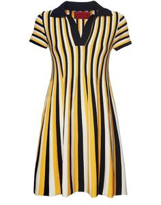 Details and care.Description : two-tone striped print, a-line cut, knee length, short-sleeved, logo at the back label, polo-shirt collar..Material : 83% Viscose / 17% Polyester.Color : multicolor.Size & measurements : Fits true to size, take your normal size..Product code : LDJ38MT2MULL51AA00 Chic Short Sleeve Dress With Striped Collar, Classic Workwear Dress With Striped Collar, Short Sleeve Dresses With Vertical Stripes For Work, Contrast Stripe Dresses For Workwear, Striped Hem Dress For Work, Elegant Short Sleeve Dress With Vertical Stripes, Classic Summer Dress With Striped Collar, Fitted Short Sleeve Dress With Striped Collar, Fitted Short Sleeve Dress With Vertical Stripes