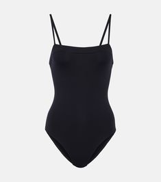 Aquarelle swimsuit in black - Eres | Mytheresa Sleek Lined Swimwear For Beach, Sleek Lined Swimwear For The Beach, Elegant Swimwear With Lined Body And Minimal Stretch, Solid Swimwear With Built-in Bra, Sleek Seamless Swimwear For Beach, Sleek Seamless Beach Swimwear, Adjustable Straps Second-skin Swimwear For Swimming, Seamless Beachwear Bodysuit For Sunbathing, Sleek Seamless Swimwear For Summer