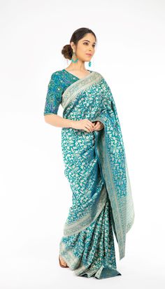 Marvelous Peacock Blue Handloom Banarasi Saree – Panache Haute Couture Banarasi Silk Pre-draped Saree For Eid Reception, Blue Wedding Pre-draped Saree With Zari Weaving, Banarasi Silk Pre-draped Saree With Zari Weaving For Reception, Festive Blue Tussar Silk Pre-draped Saree, Elegant Handloom Saree For Reception, Banarasi Silk Pre-draped Saree For Diwali Reception, Diwali Banarasi Silk Pre-draped Saree For Reception, Blue Jamawar Pre-draped Saree With Zari Weaving, Festive Blue Art Silk Pre-draped Saree