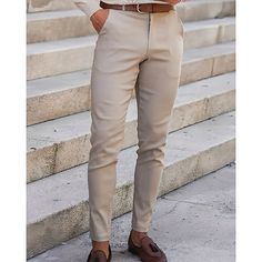 Season:Spring   Fall; Fabric:Spandex; Gender:Men's; Style:Casual,Classic Style,Fashion; Elasticity:Micro-elastic; Occasion:Formal,Daily,Work,Business; Fit Type:Regular Fit; Function:Comfort; Waistline:Mid Waist; Pattern:Plain; Design:Button,Pocket; Pants Type:Dress Pants,Chinos,Trousers,Tapered pants; Fly Type:Zipper,Button; Front page:FF; Listing Date:08/04/2024; Production mode:External procurement; Hips:; Length:; Waist: Fashion Classic Style, Tuxedo Shirt Men, Womens Basic Tops, Men's Dress Pants, Mens Outdoor Jackets, Black Chinos, Trench Coat Men, Outwear Women, Linen Shirt Men