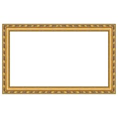 an empty gold frame with decorative border