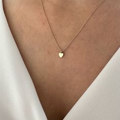 "14K Gold Heart Necklace, Minimalist Love Necklace, Wedding Gift The heart shape is universally recognized as a symbol of love and affection. Wearing heart jewelry can indicate a romantic relationship, deep emotional connection, or a loving sentiment toward someone as well as self-love and self-care. Heart jewelry, especially when given as a gift, can symbolize a commitment to a romantic partner or a pledge of loyalty and devotion. It might also represent the idea of giving one's heart to anothe Necklaces From Boyfriend, Fine Jewelry Heart Necklace With Delicate Chain As Gift, Double Heart Yellow Gold Charm Necklace For Wedding, Yellow Gold Double Heart Charm Necklaces For Weddings, Fine Jewelry Heart Charm Necklace For Anniversary, Fine Jewelry Heart Cut Charm Necklace Gift, Heart Cut Charm Necklace As Gift, 14k Gold Heart Pendant Necklace For Wedding, Anniversary Heart Cut Charm Necklace With Delicate Chain