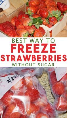 the best way to freeze strawberries without sugar