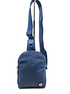 Colors: Blue Blue Shoulder Chest Bag For Travel, Functional Blue Nylon Shoulder Bag, Functional Blue Shoulder Chest Bag, Casual Blue Chest Bag Backpack, Blue Nylon Crossbody Shoulder Bag, Blue Chest Bag With Adjustable Strap For Travel, Functional Blue Shoulder Bag With Mobile Phone Holder, Functional Blue Chest Bag For School, Casual Blue Chest Bag For School